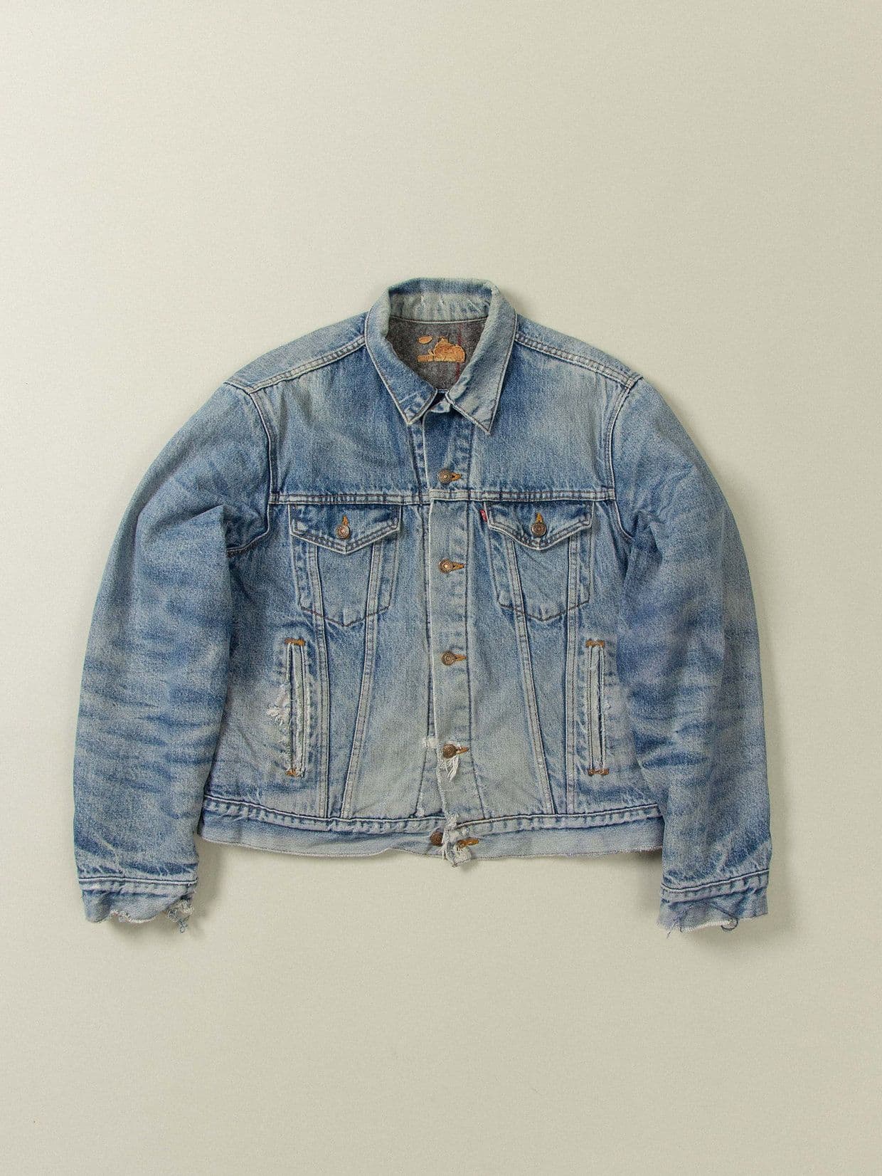 Vtg Levi's Lined Denim Trucker Jacket