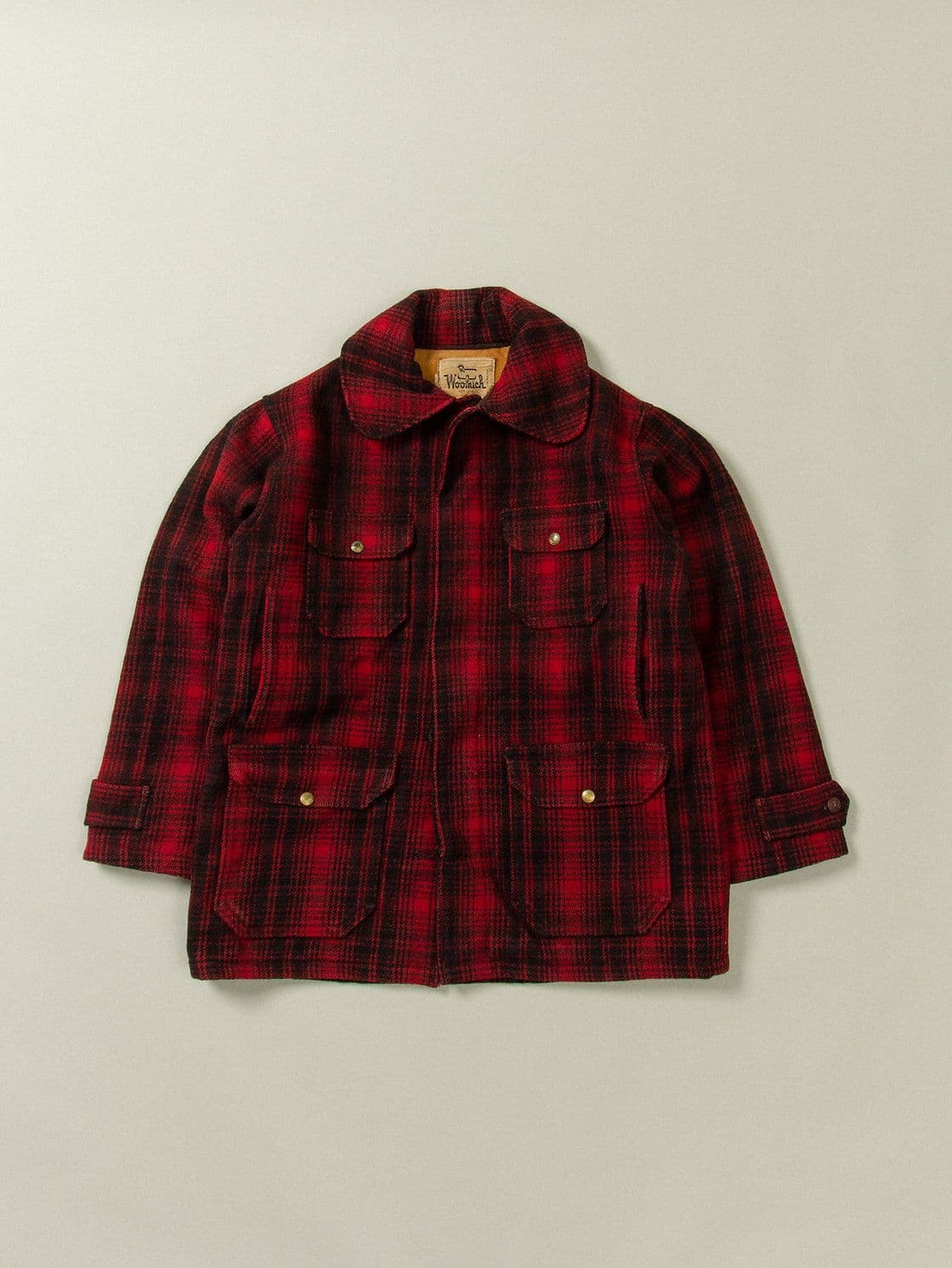 Vtg 1960's Woolrich Buffalo Plaid Hunting Jacket